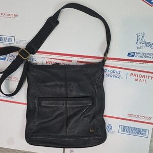 The Sak Iris black leather satchel crossbody bag medium